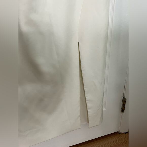 Likely White Cap Sleeve Thigh Slit Sweetheart Neck Midi Rosalia Dress 14 - Picture 6 of 9